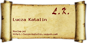 Lucza Katalin névjegykártya